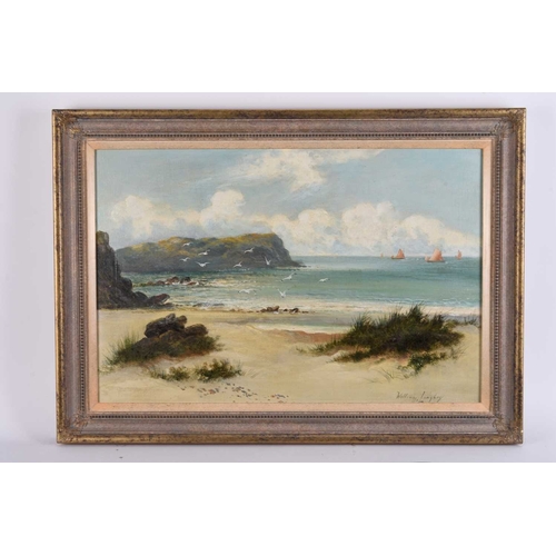 688 - William Langley (act. 1880-1920) Coastal Scene, signed lower right, oil on canvas, 40 x 60 cm, frame... 