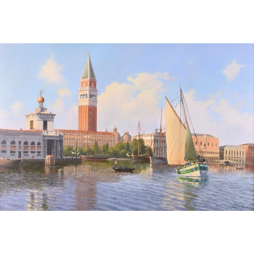 694 - Adrian Rigby (b.1962) The Glory of Venice, signed lower right, oil on canvas, 51 x 76 cm, frame 67 x... 