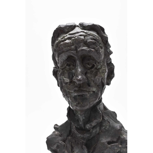 721 - Chris Vine (Vinz) (20th Century) Bronze Sculptural Bust of comedian and musical theatre actor Dan Le... 