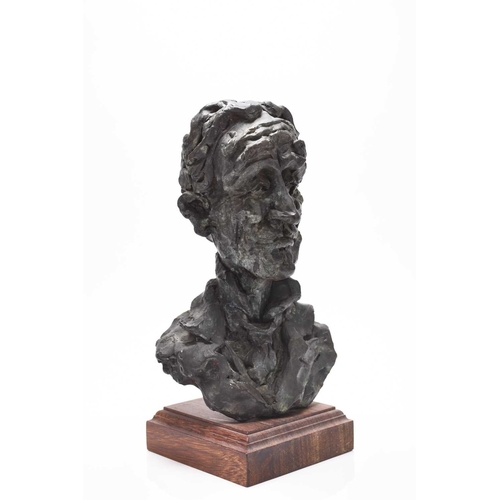 721 - Chris Vine (Vinz) (20th Century) Bronze Sculptural Bust of comedian and musical theatre actor Dan Le... 