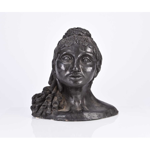 727 - Circle of Jacob Epstein (1880-1959) Bust of a Young Woman, head and shoulders, plaster sculpture, 36... 