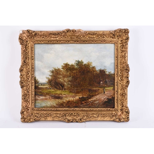 731 - Joseph Thors (1835-1920) River Landscape, signed lower right, 22.5 x 30 cm, frame 31 x 37 cm