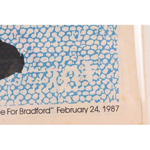 738 - ARR David Hockney RA (British b.1937) A Bounce for Bradford, 24 February 1987, Newsprint, measuremen... 