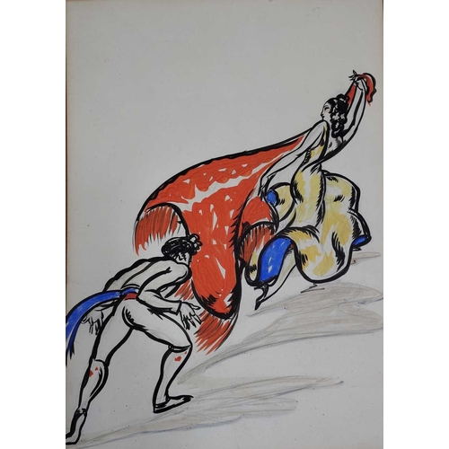 24 - ARR Anna Katrina Zinkeisen (1901-1976) Paso Doble Dancers, pencil and watercolour, 32 x 23 cm Proven... 