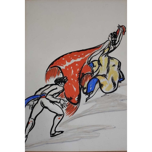 24 - ARR Anna Katrina Zinkeisen (1901-1976) Paso Doble Dancers, pencil and watercolour, 32 x 23 cm Proven... 