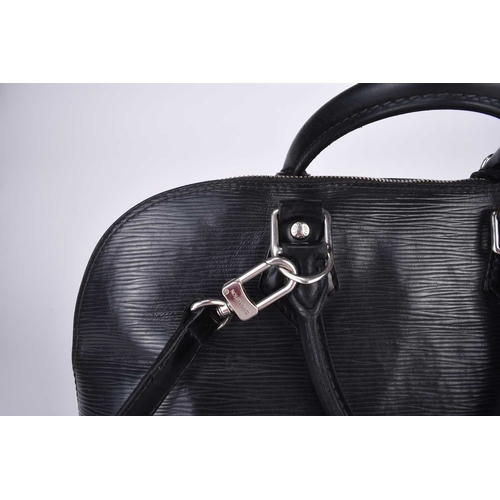 74 - Louis Vuitton: An Alma PM Epi black handbag Circa early 2000s, black with silver toned hardware, gre... 