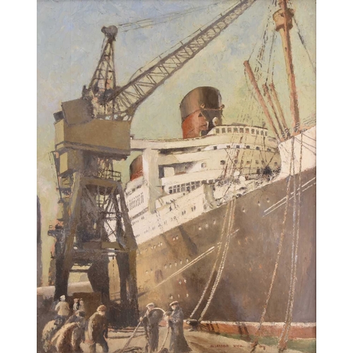 122 - ARR Allanson Hick (1898-1975) Giants at Southampton, signed lower right, oil on board, 55 x 44.5 cm,... 