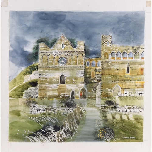 144 - Ronald Maddox (1930-2018) Bishop's Palace, St Davids, Pembrokeshire, signed lower right, watercolour... 