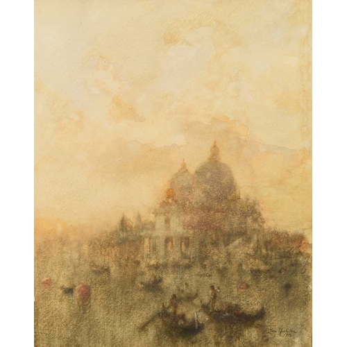 149 - Clara Montalba (1842-1929) Santa Maria Della Salute, Venice, signed and dated 1913 lower right, wate... 