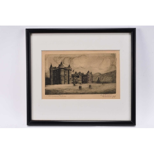 154 - Walter E Law (1865-1942) Three Etchings of Edinburgh, including Edinburgh Castle, Princes Street and... 