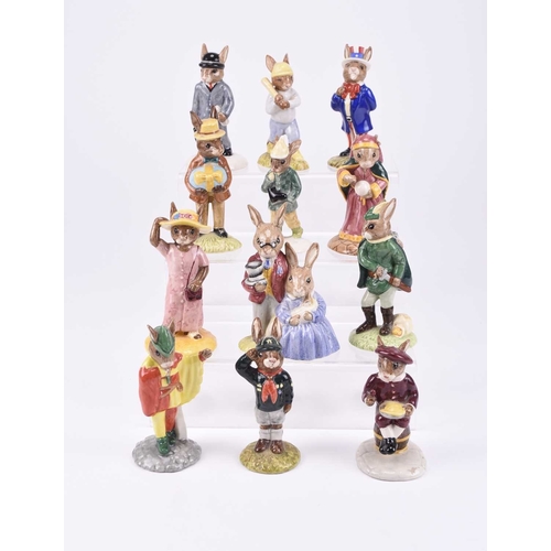 55 - A collection of Royal Doulton Bunnykins figures, comprising Businessman Bunnykins, limited edition 3... 