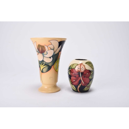 68 - Two contemporary Moorcroft vases, the first 'Simeon', dated 2001, 10cm high; the second a Trial inve... 