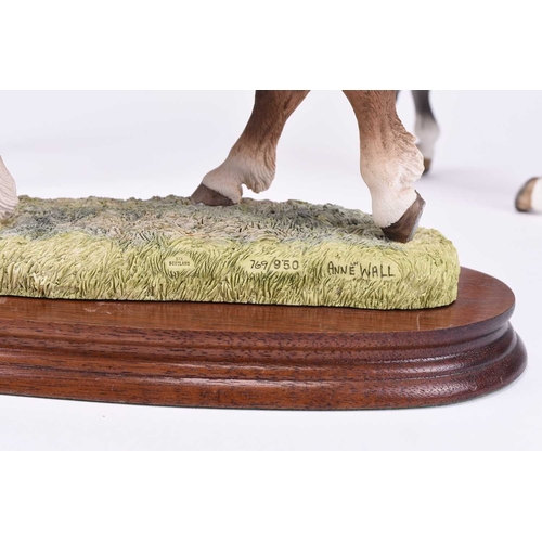 85 - A Border Fine Arts model of a Suffolk Stallion, limited edition 769/950 (mane ribbons broken but par... 