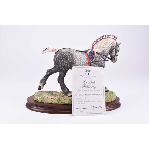 88 - Border Fine Arts 'Percheron Supreme Champion' horse (Standard Edition), model No. L160D by Anne Wall... 