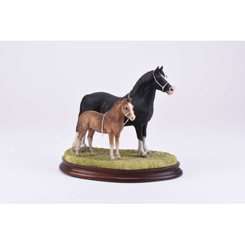 89 - Border Fine Arts 'Welsh Cob Mare and Foal' (Style Two), model No. B0906 by Anne Wall, limited editio... 