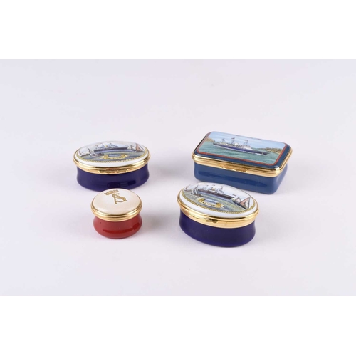 94 - Four Halcyon Days enamel boxes; two Seaday Symposium HM Yacht Britannia, May 1991; Royal Yacht Brita... 