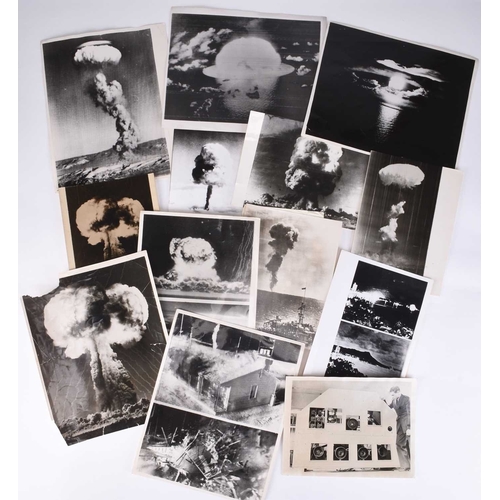 10 - PRESS PHOTOGRAPHY, Atomic Bomb Testing, circa 1950s-60s. Approximately 53 black and white photograph... 