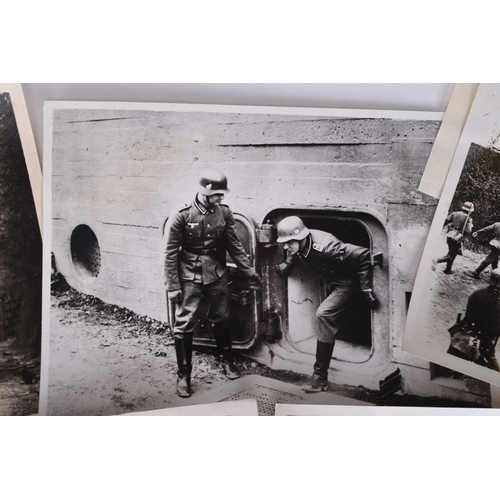 12 - PRESS PHOTOGRAPHS - Siegfried Line, circa 1938-40, fifteen black and white photographs by Keystone, ... 