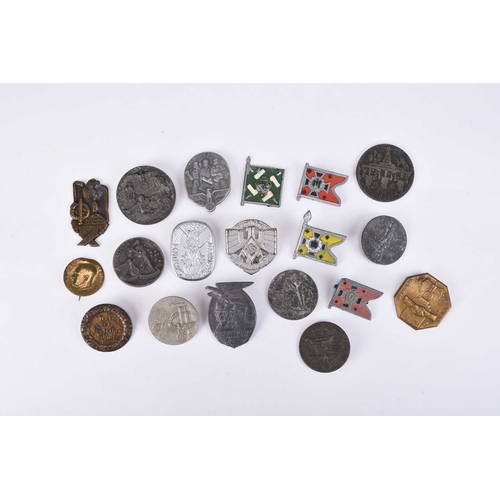 131 - Germany, Third Reich. Fifteen various Gau Day Badges or Tinnies including Reichsparteig 1937, 1st Ma... 