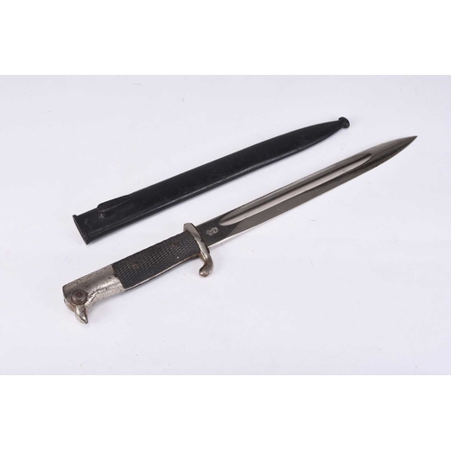 136 - A Second World War German Third Reich K98 dress bayonet and scabbard, blade with trademark for WKC t... 