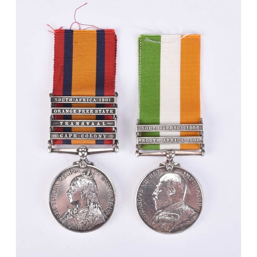 141 - Boer War - Two single campaign medals, comprising Queen's South Africa Medal, 4 clasps, Cape Colony,... 