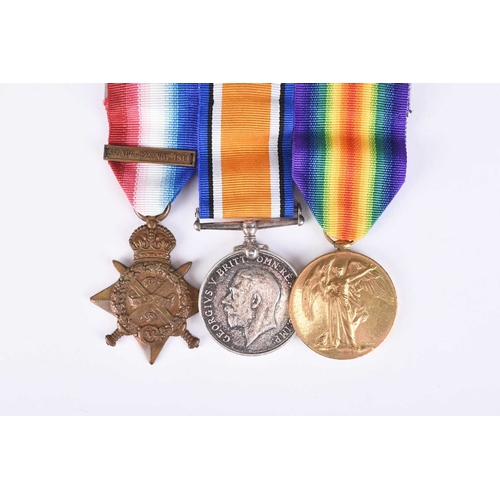 146 - LOCAL INTEREST - A First World War medal trio to 8184 Private William Owen, King's Shropshire Light ... 