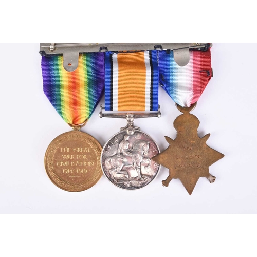 146 - LOCAL INTEREST - A First World War medal trio to 8184 Private William Owen, King's Shropshire Light ... 