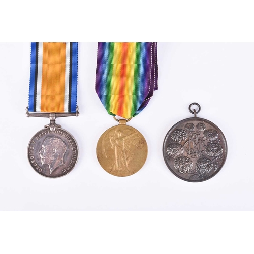 150 - LOCAL INTEREST . A First World War medal pair of 1914-18 Medal and Victory Medal to 53555 Pte. John ... 