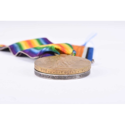 150 - LOCAL INTEREST . A First World War medal pair of 1914-18 Medal and Victory Medal to 53555 Pte. John ... 