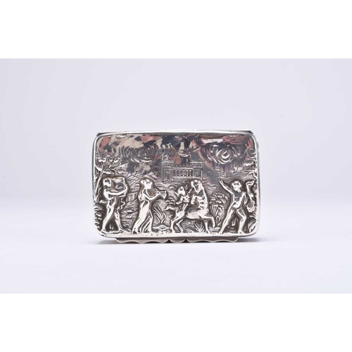 13 - A Victorian embossed silver box, George Nathan & Ridley Hayes, Chester 1899, the cover with classica... 