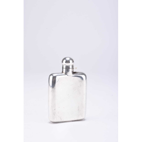 48 - An early 20th century silver hip flask, James Dixon & Sons Ltd, Sheffield 1914, of typical plain pol... 