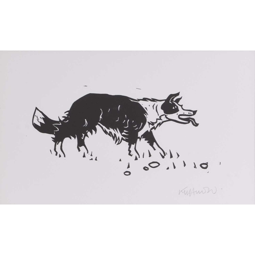 1 - ARR Sir Kyffin Williams OBE RA (Welsh 1918-2006) Prowling Sheepdog, signed in pencil lower right, li... 