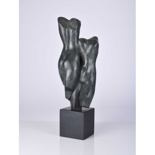 102 - Albert Avetissian (Armenian b.1949) Double Bust, titled 'Peine Perdue' which roughly translates to '... 