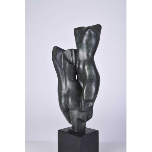 102 - Albert Avetissian (Armenian b.1949) Double Bust, titled 'Peine Perdue' which roughly translates to '... 