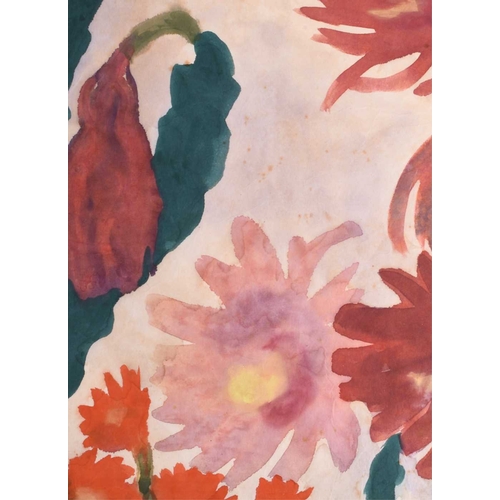 29 - Emil Nolde (1867-1956) Red Blooming Cacti (Epiphyllum Lovibia), signed lower right, watercolour on J... 