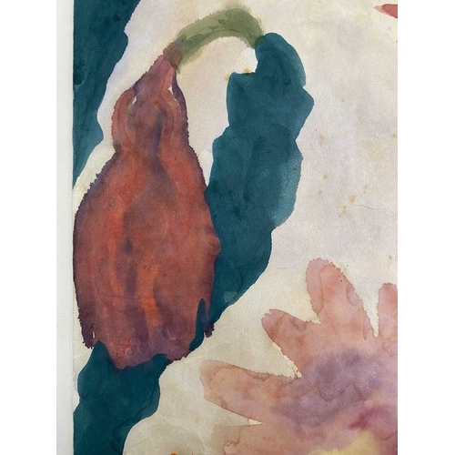 29 - Emil Nolde (1867-1956) Red Blooming Cacti (Epiphyllum Lovibia), signed lower right, watercolour on J... 