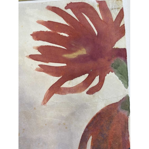 29 - Emil Nolde (1867-1956) Red Blooming Cacti (Epiphyllum Lovibia), signed lower right, watercolour on J... 