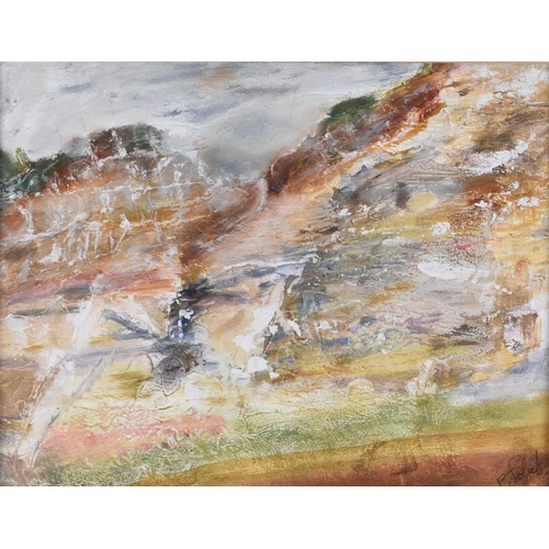 41 - Pamela Sobels (Contemporary) Undercliff Walk III, signed lower right and dated 1989 on verso, oil an... 