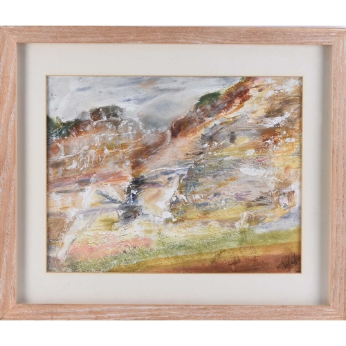 41 - Pamela Sobels (Contemporary) Undercliff Walk III, signed lower right and dated 1989 on verso, oil an... 