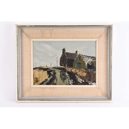 94 - ARR Donald McIntyre (1923-2009) Roofless Barn, initialled lower left, titled with artist label and a... 