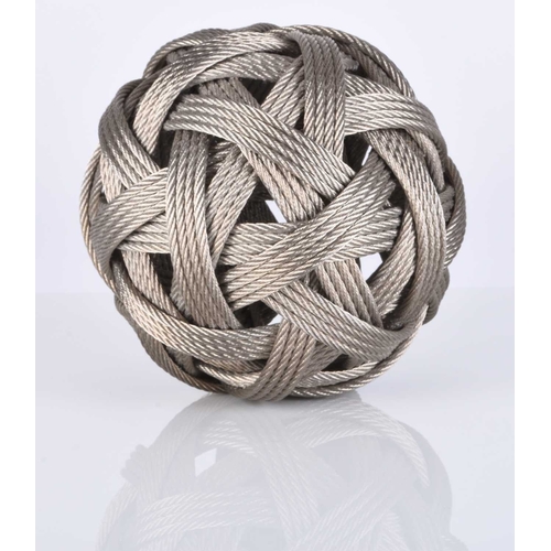 96 - ARR Dail Behennah (b.1953) Large Steel Wire Ball Sculpture, 18 cm diameter Provenance: private colle... 