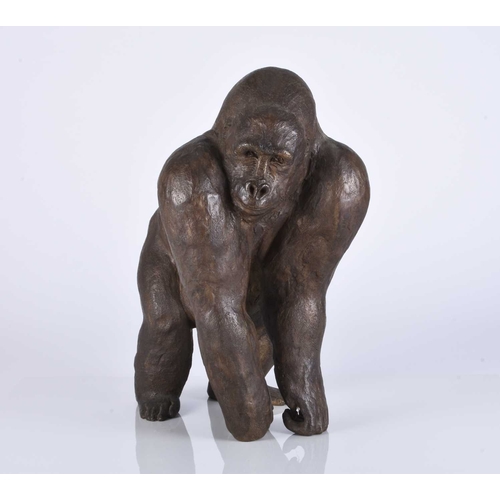 99 - Rachel Ricketts RBSA (Contemporary) Mountain Gorilla, Bronze Resin, 38 x 30 x 25 cm Private Collecti... 