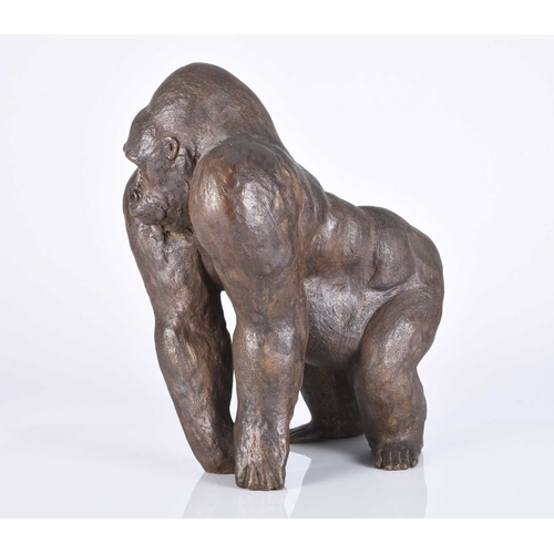 99 - Rachel Ricketts RBSA (Contemporary) Mountain Gorilla, Bronze Resin, 38 x 30 x 25 cm Private Collecti... 