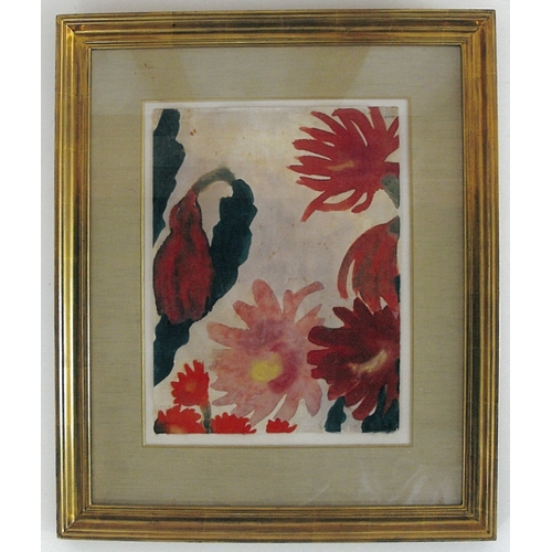 29 - Emil Nolde (1867-1956) Red Blooming Cacti (Epiphyllum Lovibia), signed lower right, watercolour on J... 