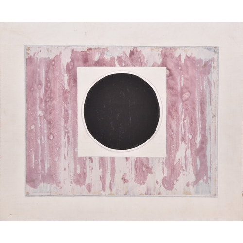 26 - George Holt (British 1924-2005) Abstract composition in pink and black, signed and dated 2001/2 to v... 