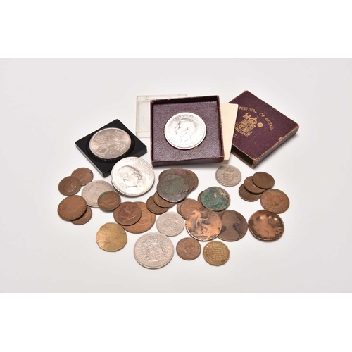175 - A small assorted collection of UK and foreign silver and cupro-nickel copper and bronze coinage (a l... 