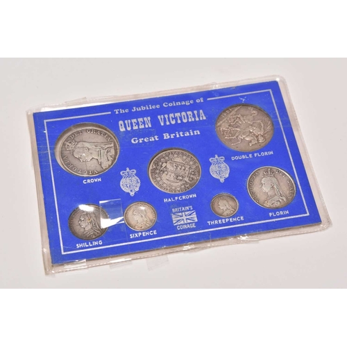 201 - A collection of coinage, to include; Victoria 'The Jubilee Coinage crown to threepence' 7 coin set, ... 