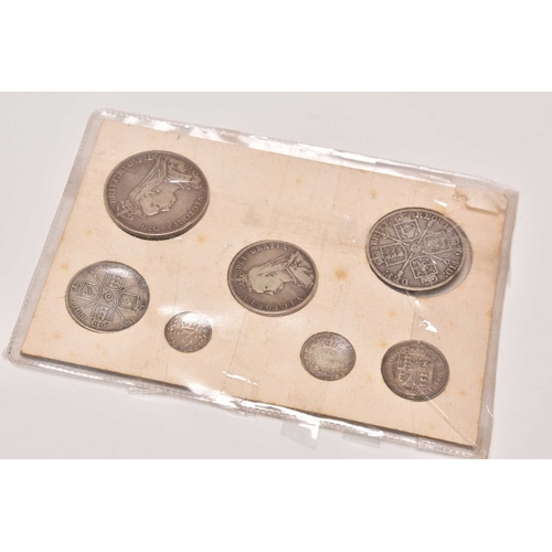 201 - A collection of coinage, to include; Victoria 'The Jubilee Coinage crown to threepence' 7 coin set, ... 