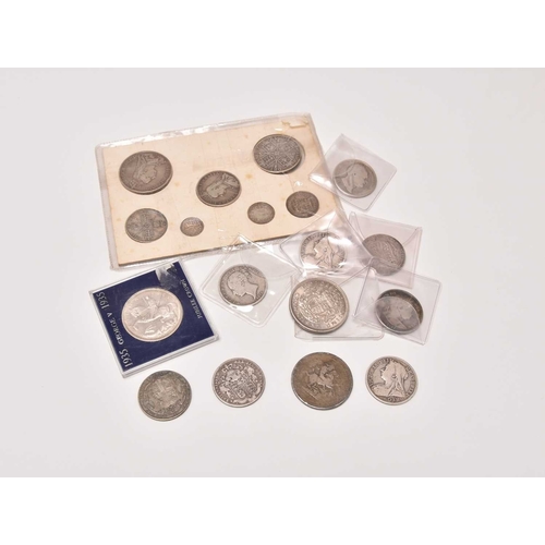 201 - A collection of coinage, to include; Victoria 'The Jubilee Coinage crown to threepence' 7 coin set, ... 