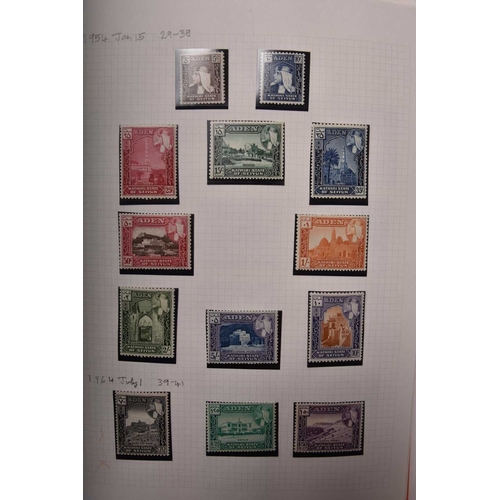 242 - Aden and States, South Arabia stamp collection in album, very comprehensive 1937-64, then and a few ... 